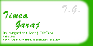 timea garaj business card